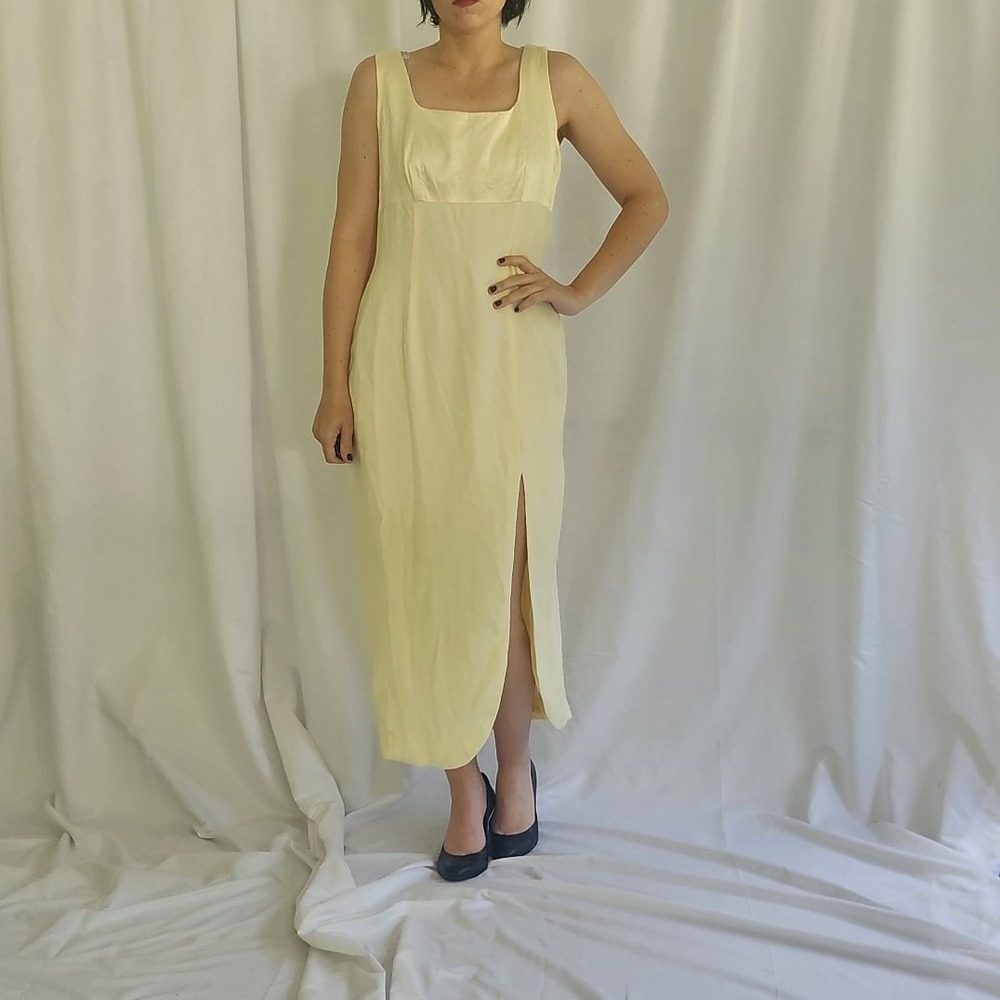 90s Cream Sleeveless Gown with Jacket - Picture 4 of 7
